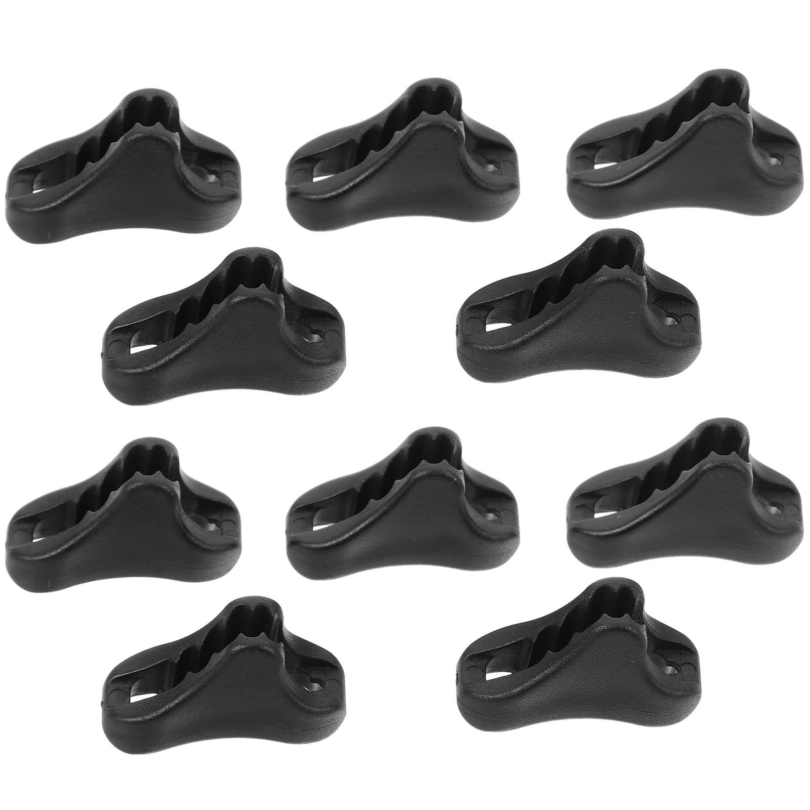 

10 Pcs Tent Wind Rope Buckle Lightweight Non slip Black Plastic Camping Fasteners String Tightener For Hiking Outdoor
