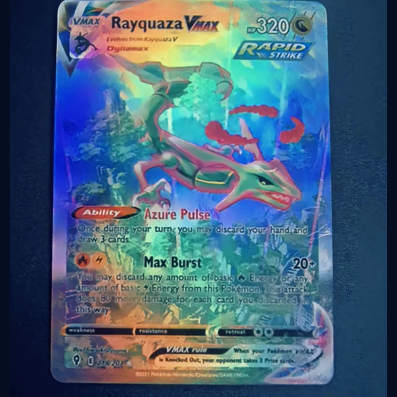 pokemon card rayquaza vmax rapid strike Amazon.com: Rayquaza VMax - 111/203 - Ultra Rare - Evolving Skies