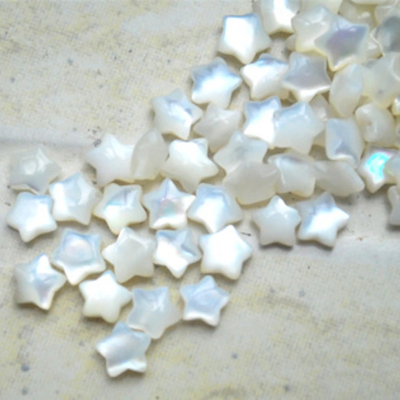 

2pcs Natural Shell Pentagram Beads Mother of Pearl Charm MOP Necklace Bracelet Earrings Hairpin Woman Jewelry Making Accessories