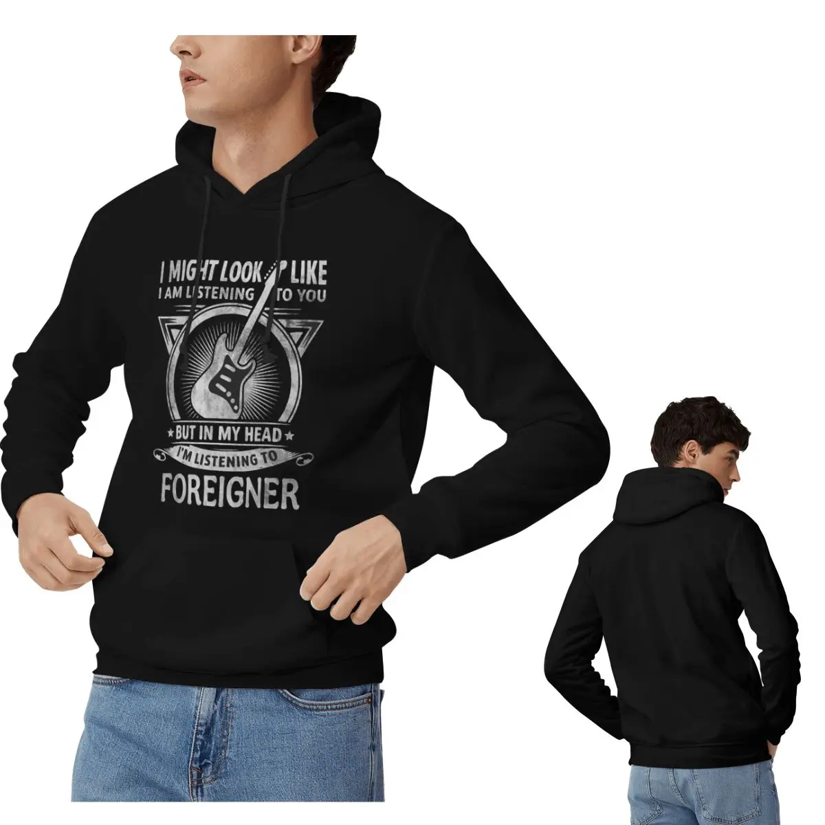 

Art - Толстовки Foreigner, мужские и женские повседневные пуловеры, толстовка в стиле хип-хоп с длинными рукавами и капюшоном, осень-зима