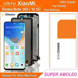 6.43'' Super AMOLED LCD For Xiaomi Redmi Note10S LCD M2101K7AG LCD Touch Screen Digitizer Assembly For Redmi Note 10 4G Display