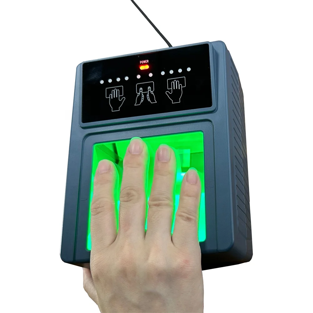 

2025Linux Windows Android Biometric Tenprint Rolled Finger Print USB 442 Fingerprint Scanner Footprint Palm Scanner with FreeSDK