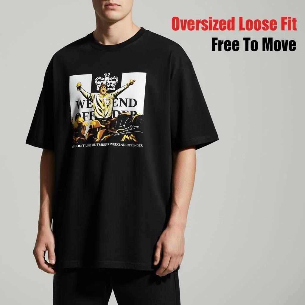 Vintage Weekend Offender T-Shirt Ultras Football Casual Cotton Short Sleeve Tee for Men Women Casual Streetwear Fans