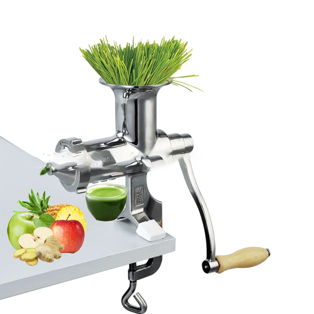 PortableWheat Grass Fruit Vegetable Juice Extractor Manual Wheatgrass Juicer with Multiple Accessories