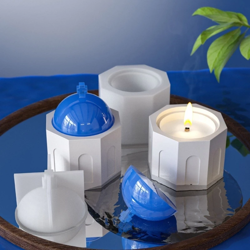

H7EB Premium Flexible Silicone Church Shaped Container Mold Easy Demolding For Resin Concrete Jewelry Box Making Home Decors