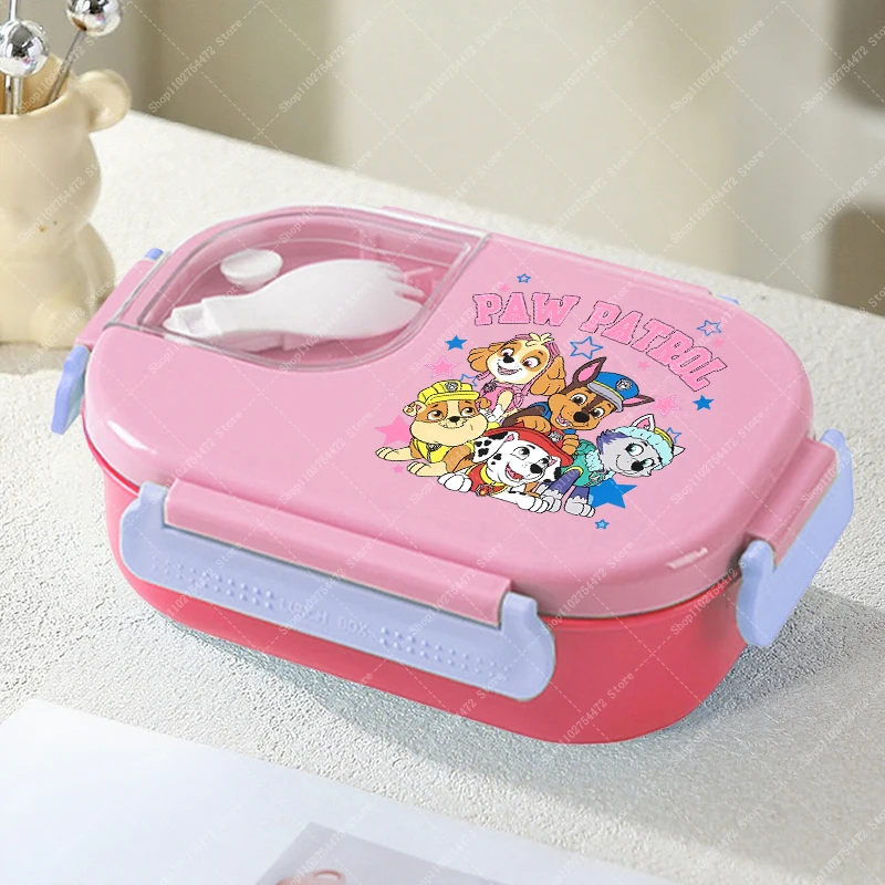 

PAW Patrols Stainless Steel Lunch Box for Kids Skye Chase Cartoon Portable Lunchbox with Spoon Anime Cute Food Container Gifts