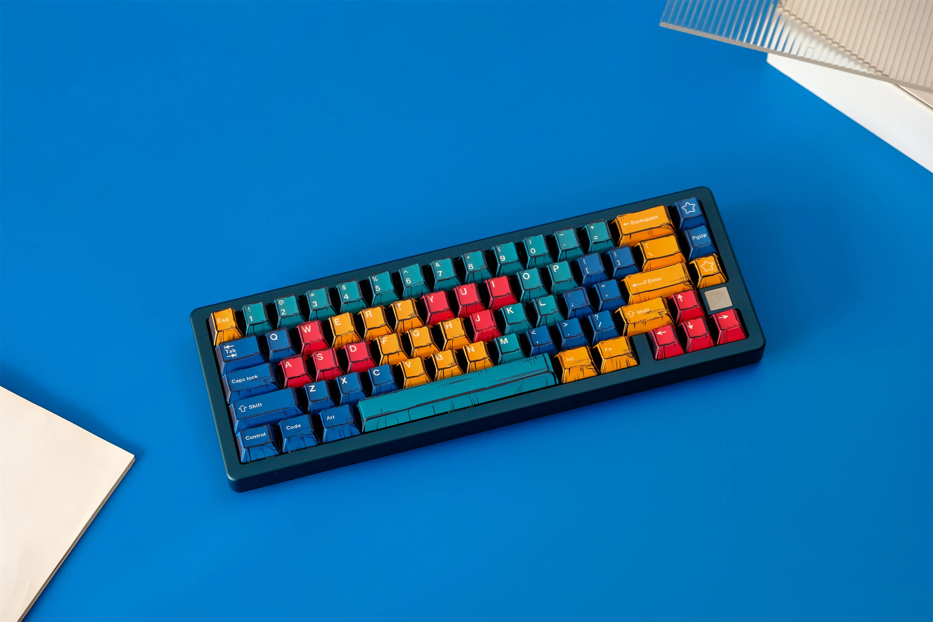 Color Swatches Comics Keycaps 145 Keys PBT Material Cherry Profile DYE-SUB For MX Switch Wooting Mechanical Keyboard Keycaps