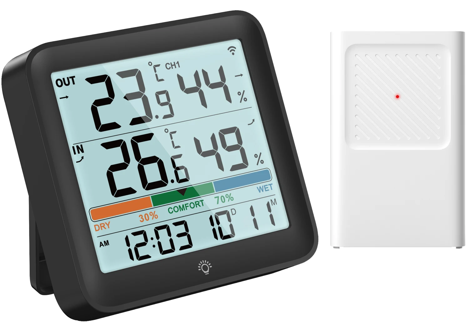 LCD ميزان الحرارة الرقمي الرطوبة المنزل داخلي درجة الحرارة مقياس الرطوبة الاستشعار قياس توقعات الطقس درجة الحرارة Monit