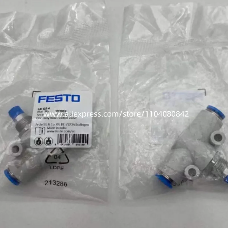 New original Festo valve 162965-GRLA-1/8-QS-6-RS-B 193972-GRO-QS-4