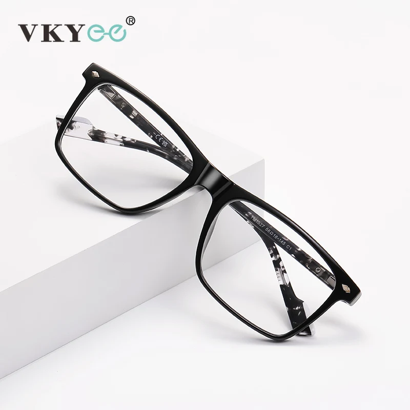 

VICKY New Fashionable Geometric Square Frame Minimalist Design Men's Anti-Blue Light Glasses Customizable Prescription LS218