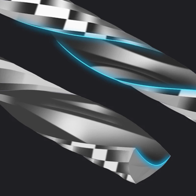 10pcs/Lot 3.175/4/5/6/8mm AAAAA Single Flute Left Spiral Milling Cutter - Down Cut CNC Carbide Router Bit End Mill