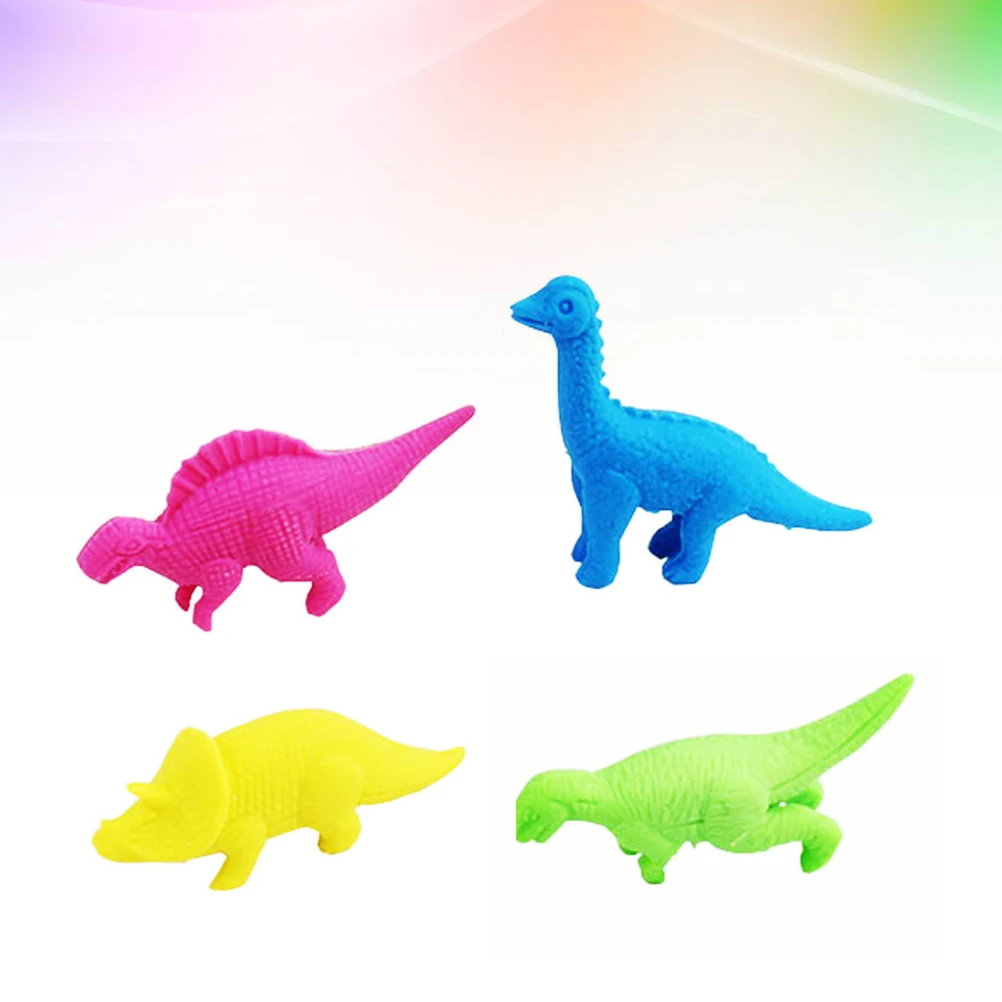 

4 Pcs Dinosaur Eraser Erasers Cartoon Pencil Animal for School Supplies