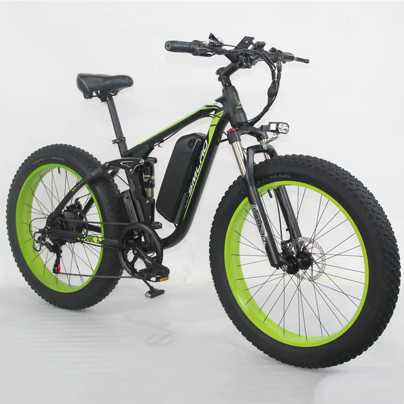 SMLRO V3 Electric Bicycle 48V 13Ah 1000W Mountain Beach City 26*4.0 Fat Tire Ebike 7 Speed full Suspension Rear Drive Ebike