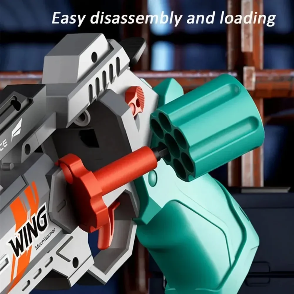 Children Safe EVA Soft Bullets Revolver Gun Toy Manually Loaded Outdoor Sports Shooting Game Christmas Gift for Kids