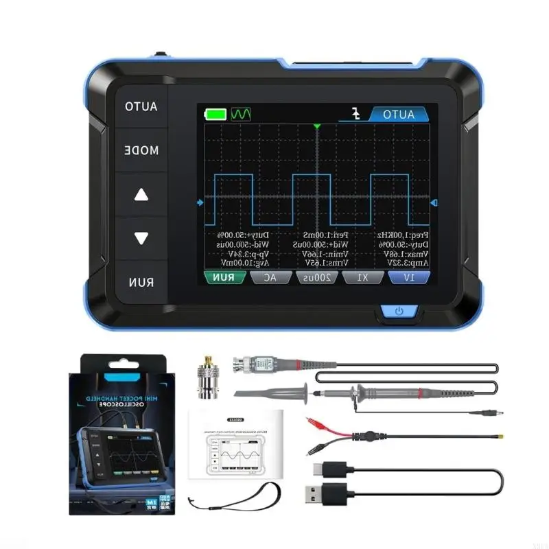 X9FA 1MHz Bandwidth Oscilloscope Generator Pocket Size Type-C RECHARAGEMable