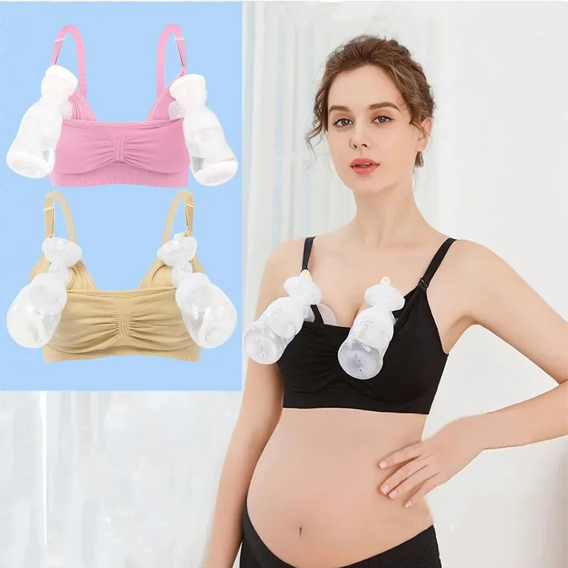 

Maternity Hand Free Pumping Nursing Bra Breastfeeding Bras Women For Breast Special Underwear Pregnancy Clothes Can Wear All Day