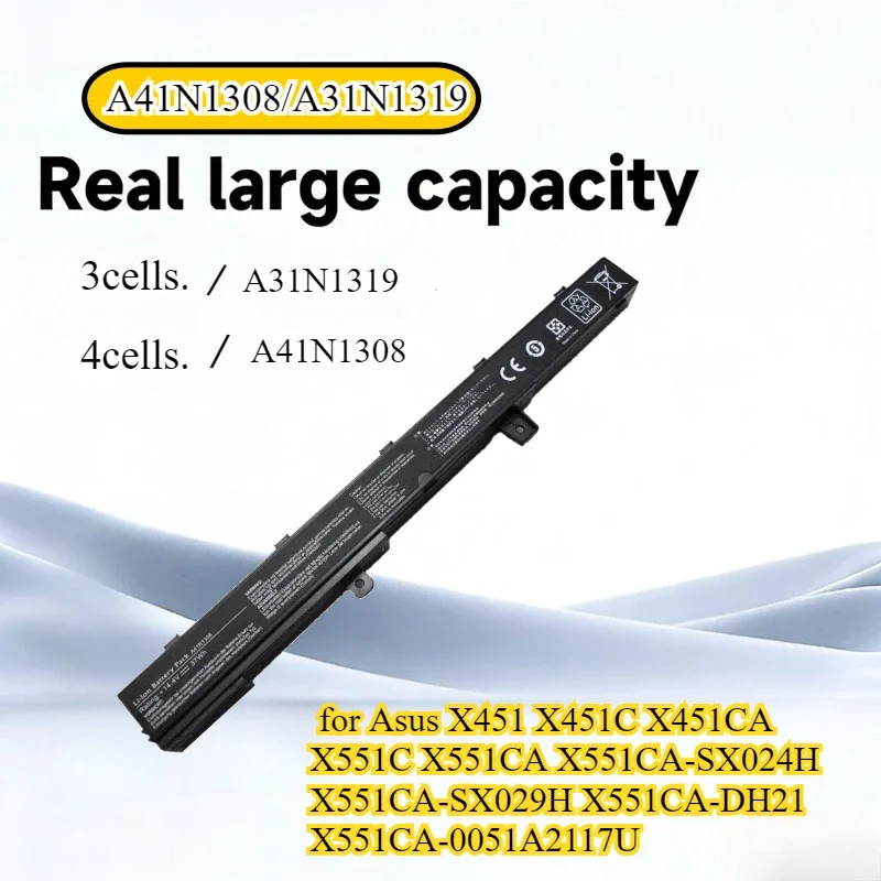 A31N1319 A41N1308 A41 Battery for Asus X451 X451C X451CA X551C X551CA X551CA-SX024H X551CA-SX029H X551CA-DH21 X551CA-0051A2117U