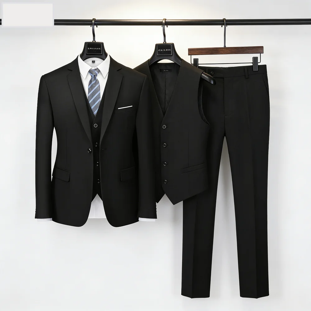 

Men's 3 Piece Tuxedo Elegant Notch Lapel Marfim Smoking Suit Casual Formal Dance Party Wear Fitted Groomsmen Wedding Attire