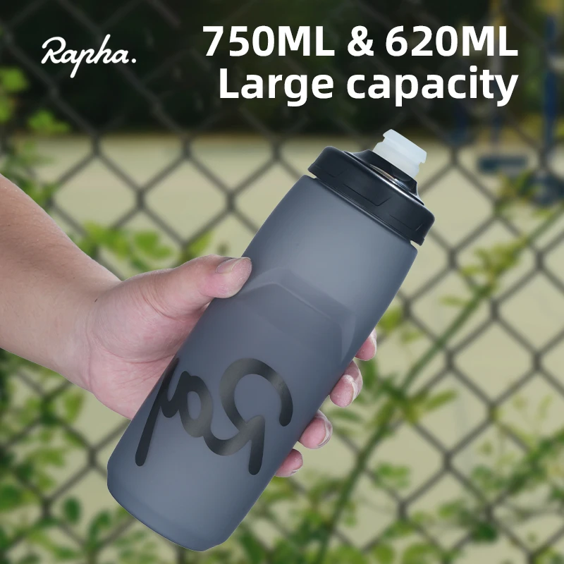 Rapha Cycling Water Bottle 750/620ml PP5 Food Grade Flip Dust Cover Squeeze Sports Fitness Water Cup Bicycle Leak-proof Kettle