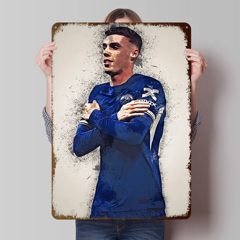 Cole Palmer Portrait Printed Poster Customized Wall Art Retro Vintage Metal Tin Signs for Home Decoration Bedroom Decorations
