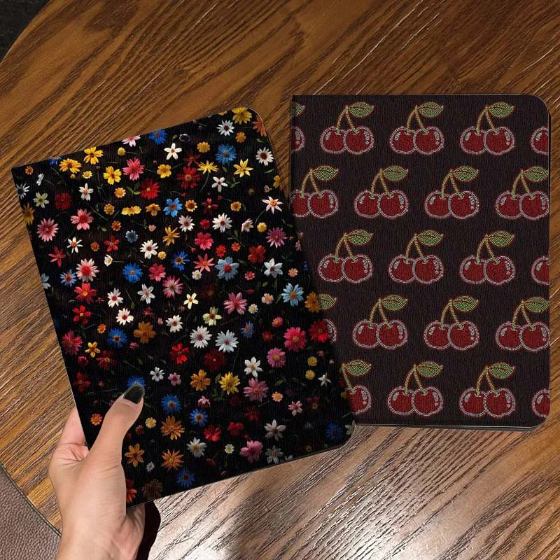 

Colorful Floral Pattern Art Gift Tablet Case For Apple iPad Air Pro mini 1 2 3 4 5 6 7 8 9 11 M2 M3 M5 M4 5th 6th 7th 10th 11th