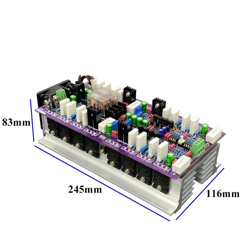 BAHOD A1 960w*2 4Ω 2-channel Power Amplifier Board Can Bridge Mono High Power Transistor WK5688 WY2963 Sweet Voice HIFI Audio