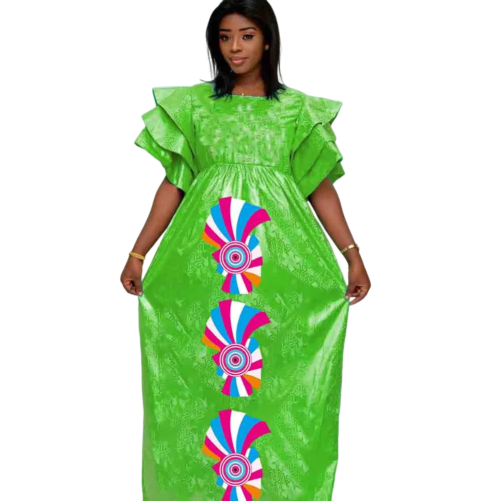 

African Bazan Style Custom New Traditional Clothing Print Elegant Classic Plus Size Fit Four Seasons Celebration Gown