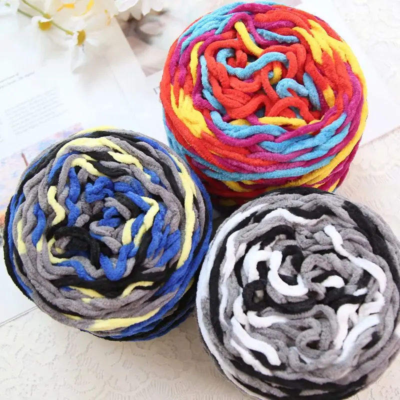 95g/Ball Blended Colorful Dye Scarf Knitting Yarn For Hand-knit DIY Soft Thickness Wool Thread Blanket Scarf Crochet Yarn