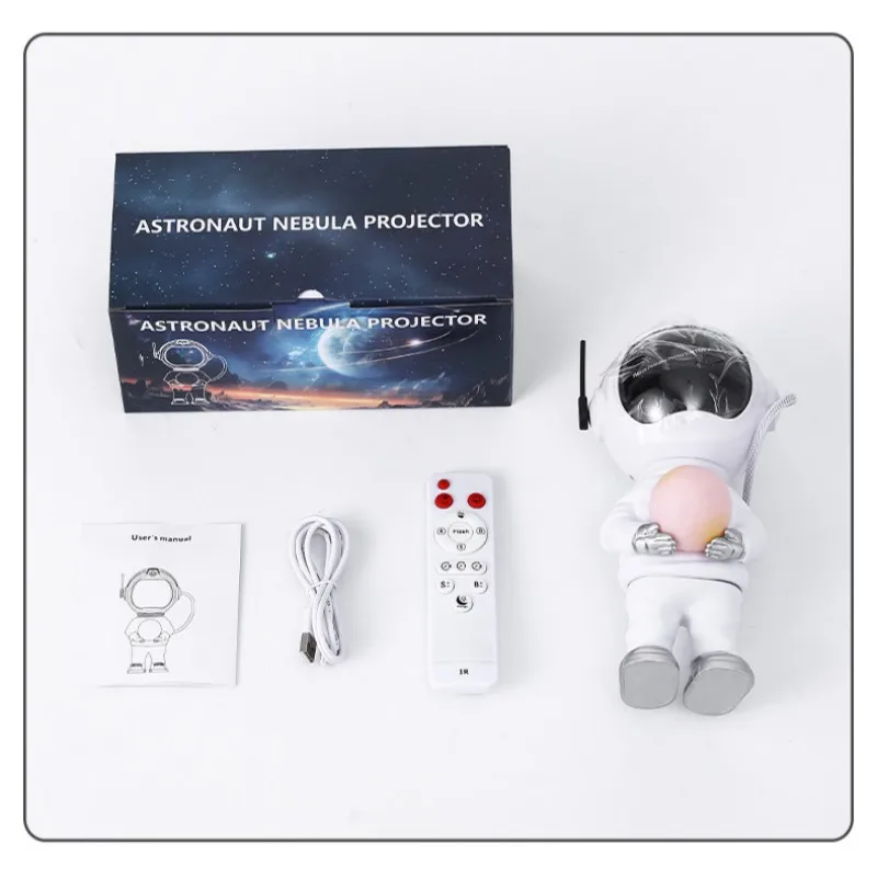 Astronaut starlight projector night light LED Aurora stand holding the moon lamp astronaut USB plug atmosphere nightlight