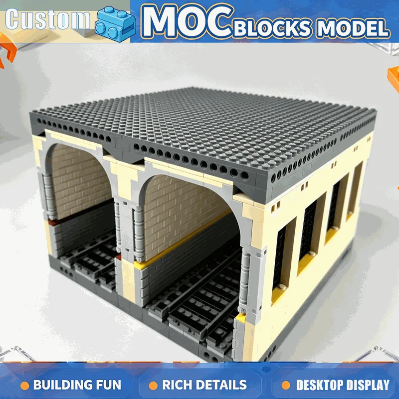 2799PCS Dual Tunnel Subway Module Building Blocks City Railway Track Architecture Model DIY Assembly Creative Collection Gifts
