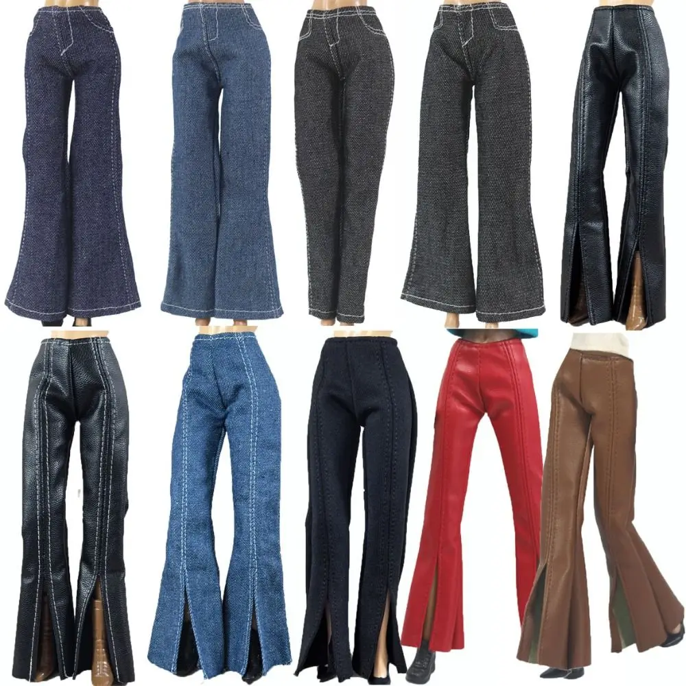 Multi Style Long Trousers Fashion High Waist 30cm Doll Girls Kids Toys Many Style Front Slit Flare Pants