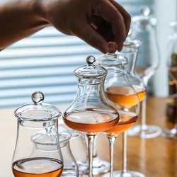1Pcs Inmeet Whisky Glass Tasting Cap, Glass Lid Professional Whiskey Tasting Supplies Glass Lid