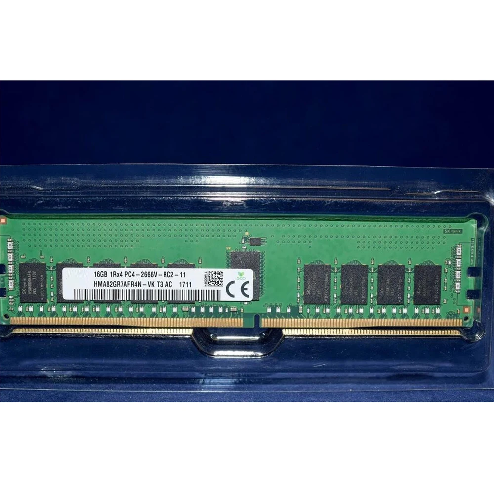 1 Pcs RAM For SK Hynix 16GB 16G 1RX4 PC4-2666V ECC HMA82GR7AFR4N-VK Server Memory