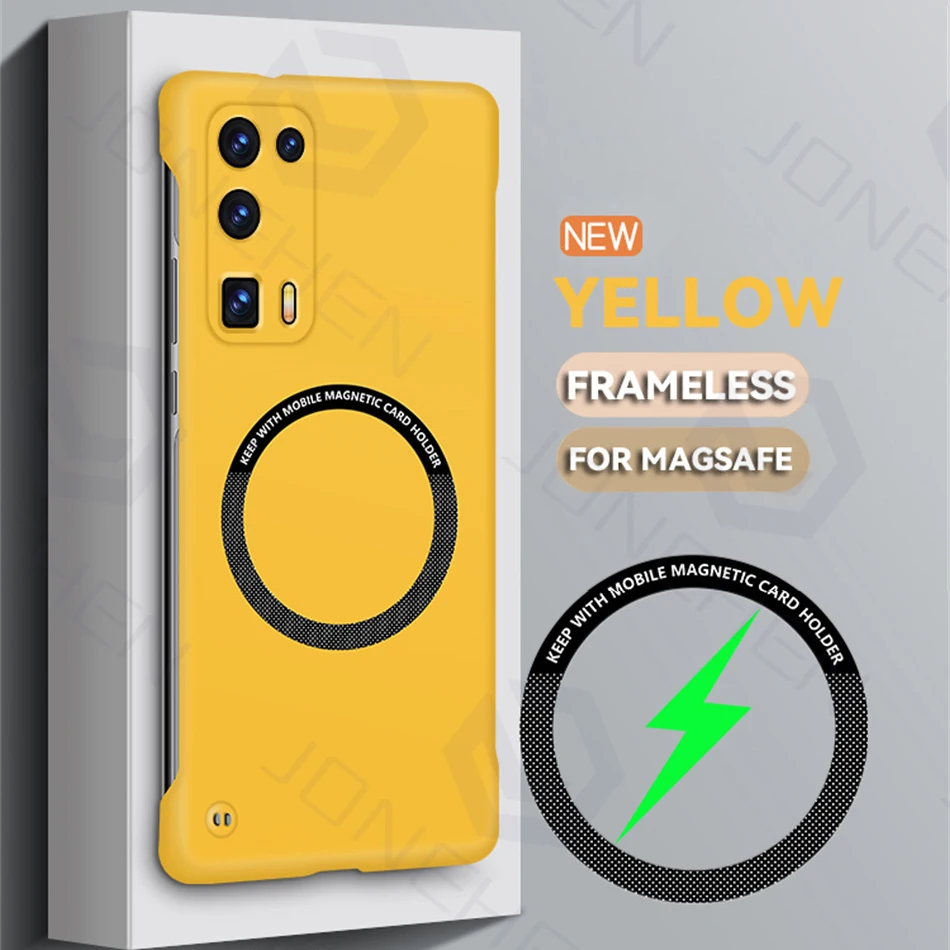 Rahmenloser Magnet für Magsafe-Fall für Huawei Honor 30 Pro 50 60 70 se90 90 gt Magic 6 Wireless Charging Hard PC-Abdeckung