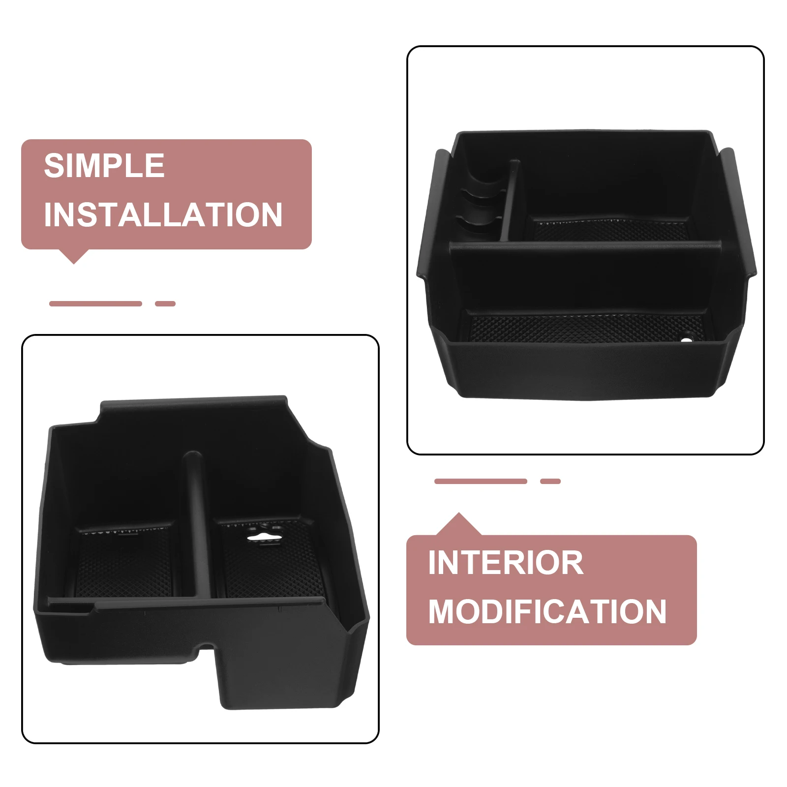 

Car Armrest Storage Box Durable Multi use Container Compatible Simple Installation Side Storage Boxes ganizer