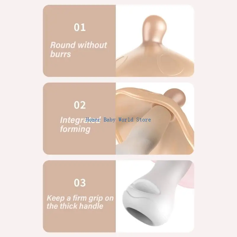 B2QD อัพเกรดซิลิโคนเด็กทารกที่อ่อนนุ่มและยืดหยุ่นทารกแรกเกิดของเล่นของเล่นเด็กหมากฝรั่งมิชชั่นซิลิโคนเห็ดรูปร่างฟัน