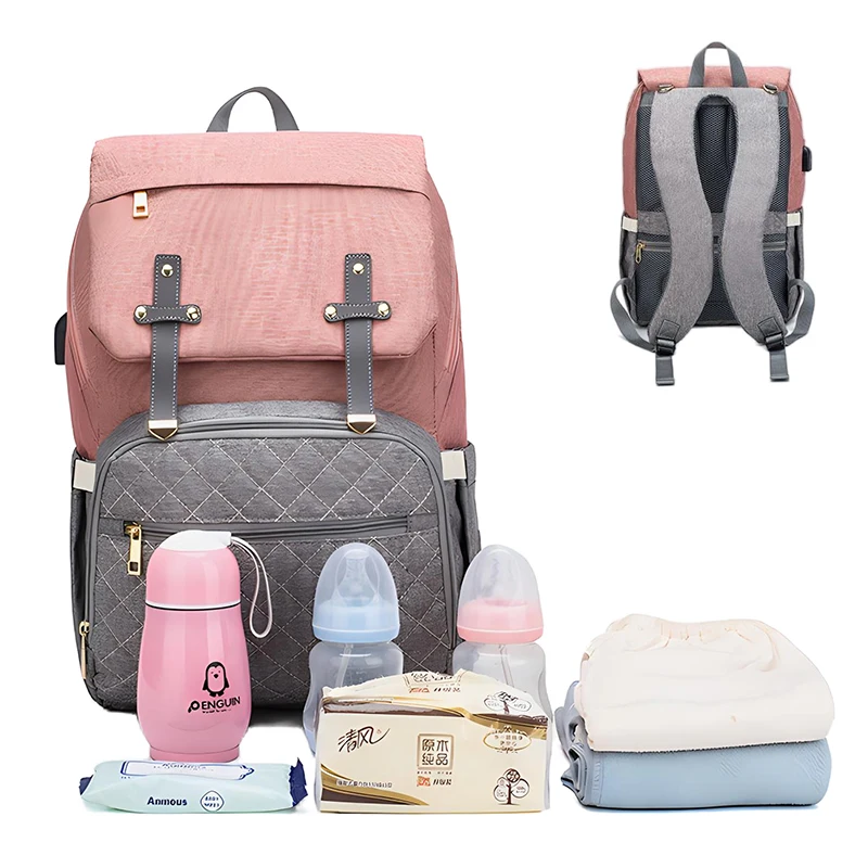 Original LEQUEEN Mommy Diaper Bags Mother Large Capacity Travel Nappy Backpacks with changing mat Baby Stroller Nursing Bags