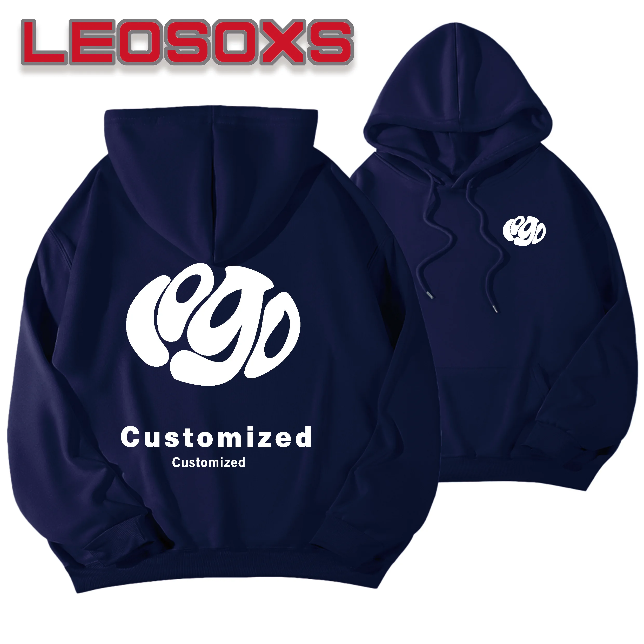 DIY Patterned Custom Logo Men's Hooded Sportswear Jacket Women's Yoga Sweatshirt Solid Color Hoodie Fashion XS-5XL Plus Size