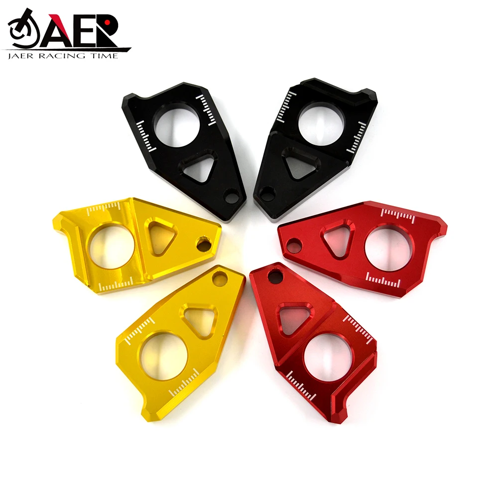

CNC Rear Axle Spindle Chain Adjuster Blocks for Yamaha T-MAX 530 500 FZ8 FZ1 YZF R1 t max