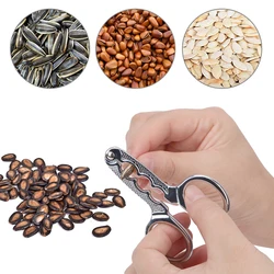 Walnut Pine Sheller Opener Melon Seed Plier Scissor Nut Cracker Stainless Steel Nutcracker Kitchen Tools Sunflower