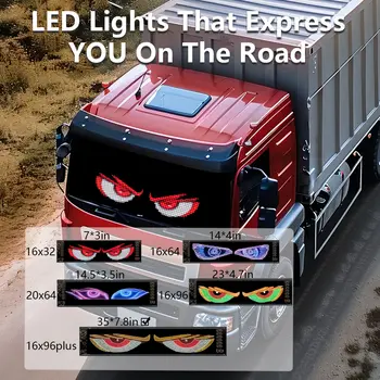 汽車/卡車LED矩陣像素面板燈,支援藍牙智慧APP控制,可捲動顯示廣告車標動畫,並具備自訂功能 8 最佳銷售 LED車燈 - №2