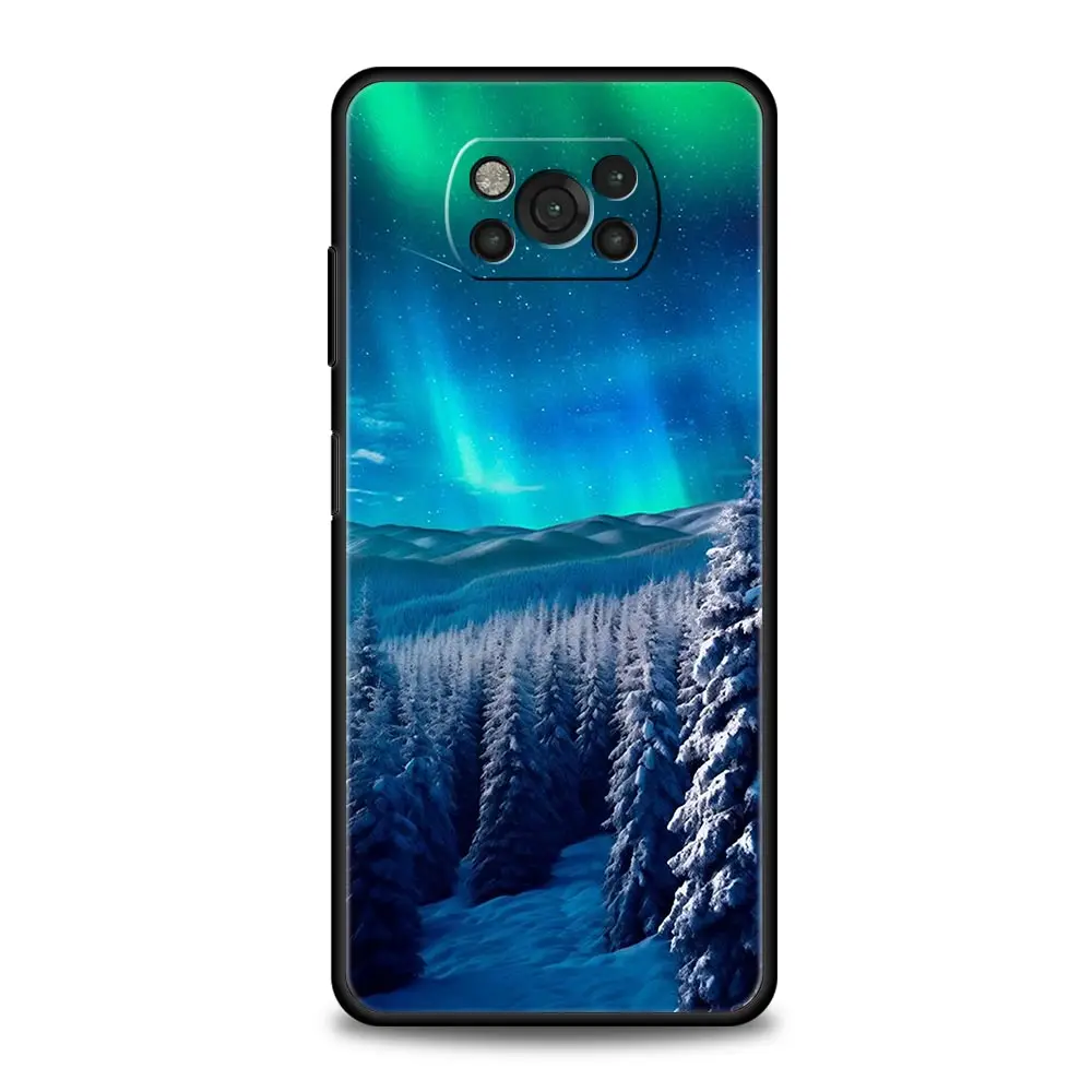 Beautiful northern lights Phone Case For For Xiaomi Poco X6 X5 Pro X4 X3 NFC F5 Pro F4 F3 GT M5 M4 Pro 5G M3 C51 C50 C55 Cover