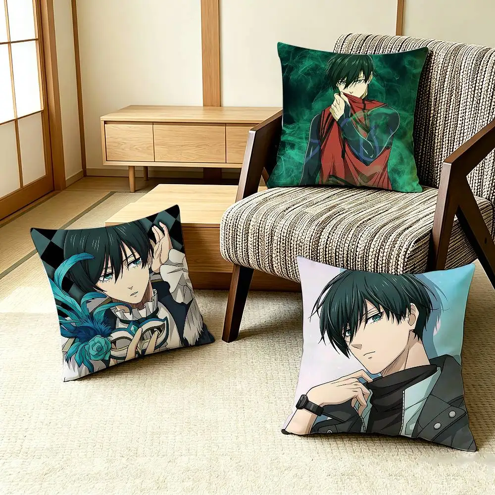 R-Rin Itoshi Blue Lock Cold Ace Style   Pillow Case Pattern Printed Pillowcase For Living Room Sofa Cushion Cover
