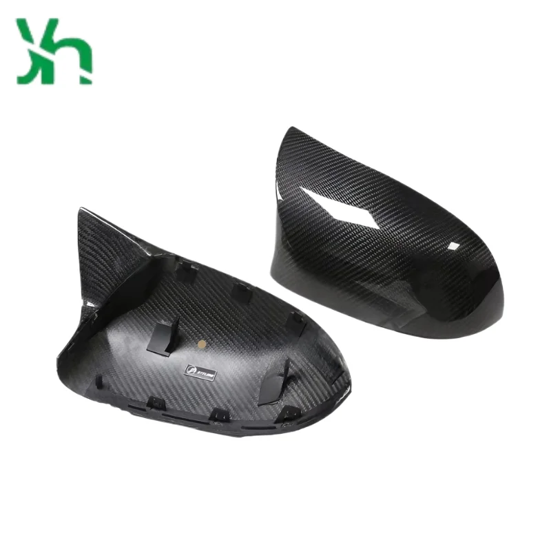 ل BMW X5 2013-2018 F15 ألياف الكربون الجافة مرآة جانبية استبدال ألياف الكربون الجافة غطاء ملحقات خارجي نوع M