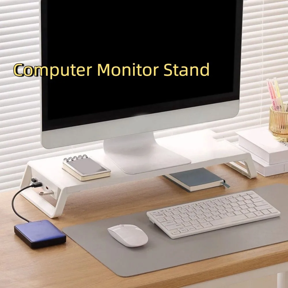 

Thickening Computer Monitor Stand Increase Monitor Height with USB Hub Computer Booster Stand Ergonomic Design Laptop Riser