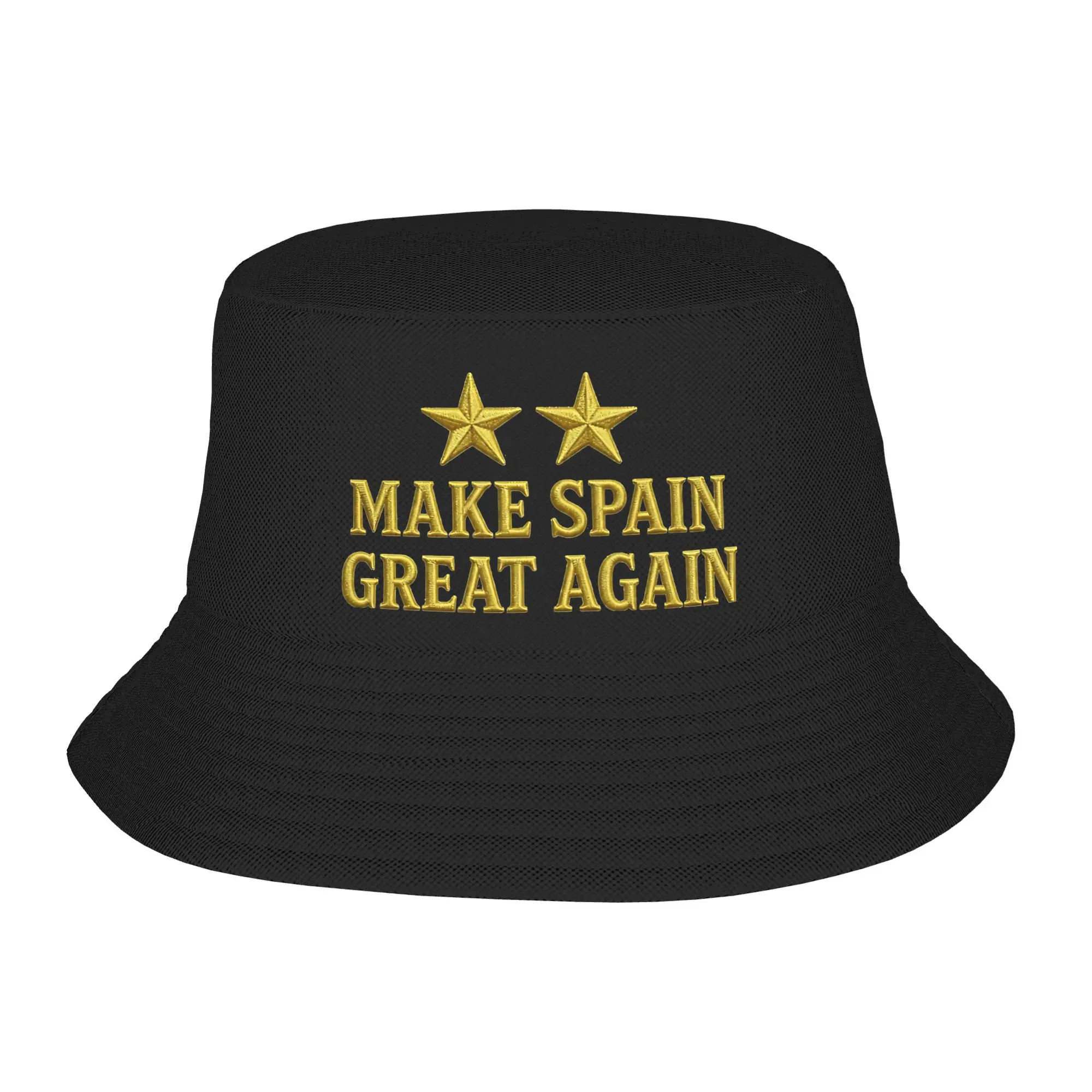 Unisex MAKE SPAIN GREAT AGAIN Bucket Hat  Soft Fold Fisherman Hats Summer Retro Fishing Caps Hawaii Printed Sun Hat