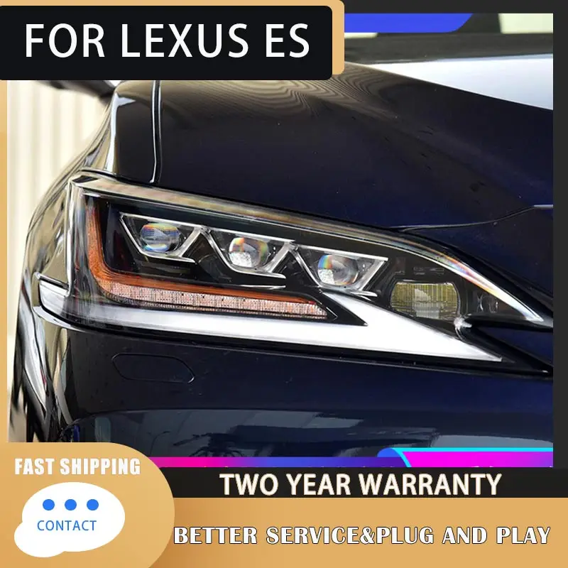 Car Styling Head Lamp for Lexus 2018-2021 ES LED Headlights dynamic drl + turn signal LED Headlight Auto Accessories