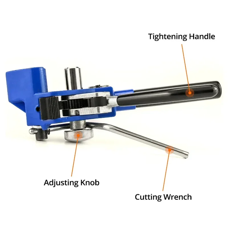 Stainless Steel Cable Tie Gun Fasten Tool for Crop Width 25mm Thickness 1.2mm Tighten Hand Tool Cutting Tension Multi-Purpose