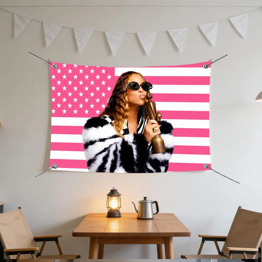 Singer Pop Icon B-Beyonce Music Star Flags Specialized for indoor and outdoor home decorations, outdoor camping, and bar parties