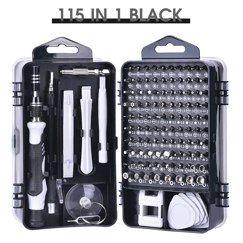 115 in1 Mobile Phone Repair Tools Multifunctional Screwdriver Set Computer PC Equipment Screw Driver Insulation Manual Household